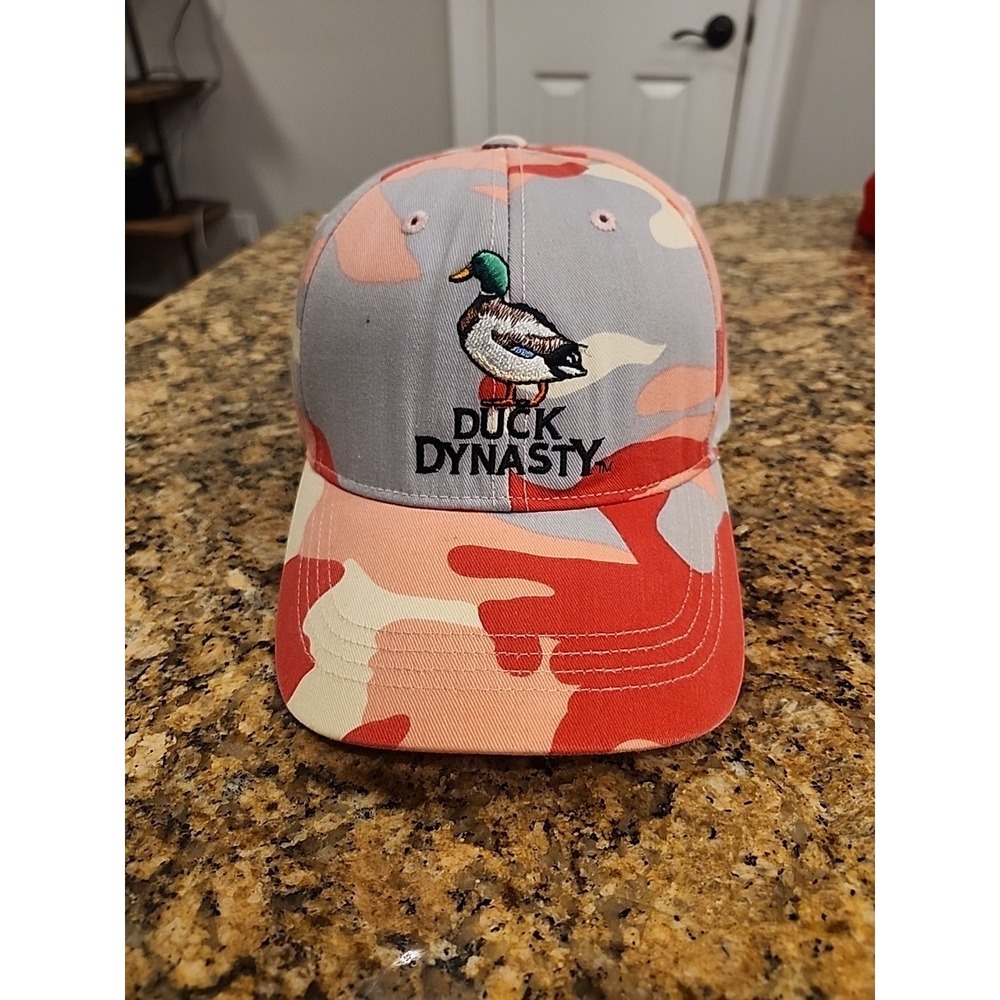 Womens DUCK DYNASTY HAT Pink/Beige/Gray Camo Camouflage A&E TV Show Ladies Cap
